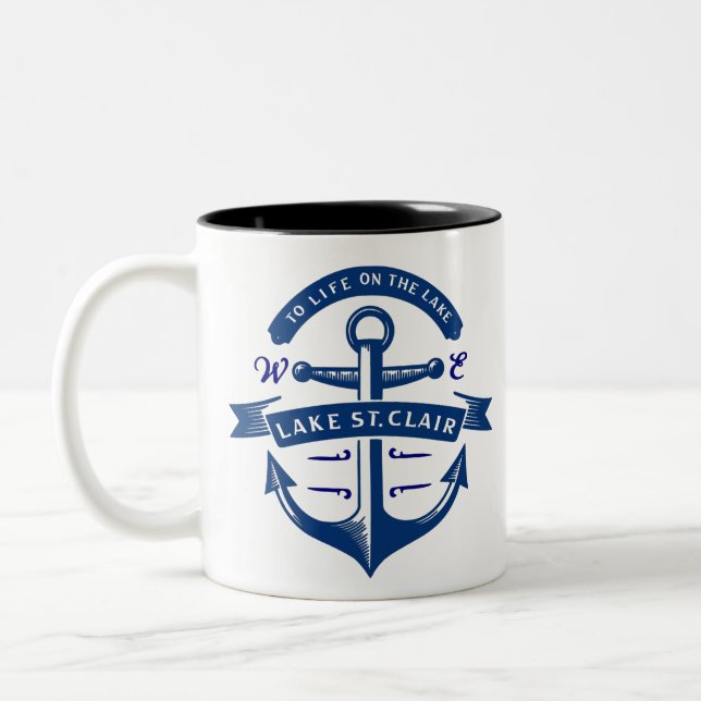 Lake St. Clair Two-Tone Coffee Mug (Left)