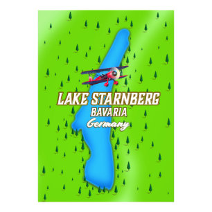 Lake Starnberg Bavaria Germany travel poster