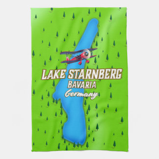 Lake Starnberg Bavaria Germany travel poster Tea Towel