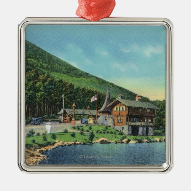 Lake Stevens View of the Toll House Metal Tree Decoration (Front)