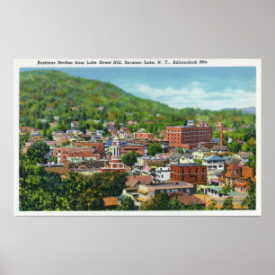 Lake Street Hill View of Business Section Poster