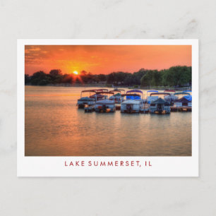 Lake Summerset Illinois Postcard