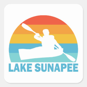 Lake Sunapee New Hampshire Kayak Square Sticker