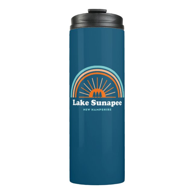 Lake Sunapee New Hampshire Rainbow Thermal Tumbler (Front)