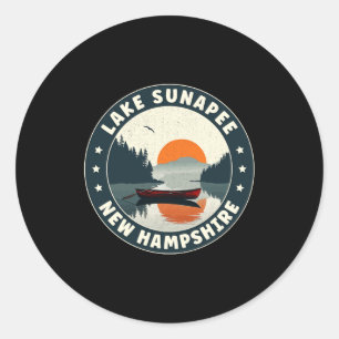 Lake Sunapee New Hampshire Sunset T Shirt  Classic Round Sticker