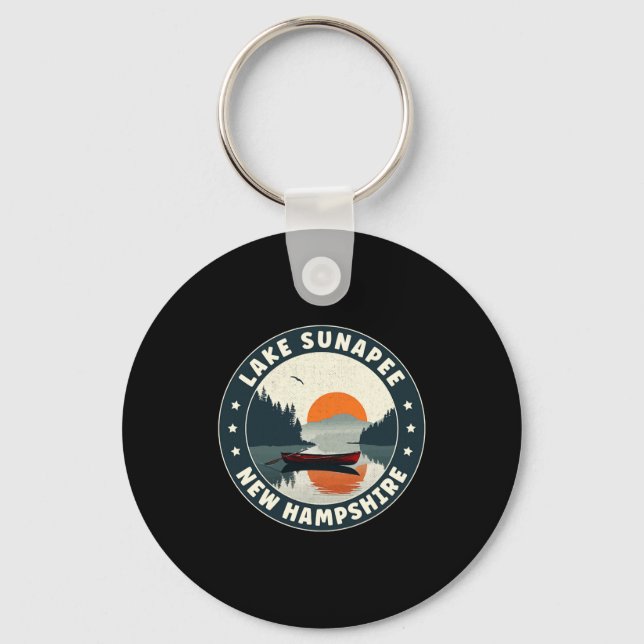 Lake Sunapee New Hampshire Sunset T Shirt  Key Ring (Front)