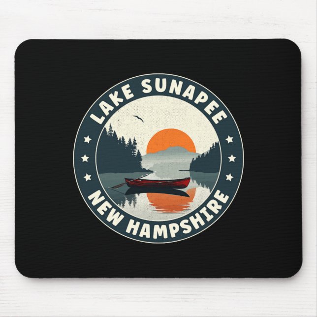 Lake Sunapee New Hampshire Sunset T Shirt  Mouse Mat (Front)