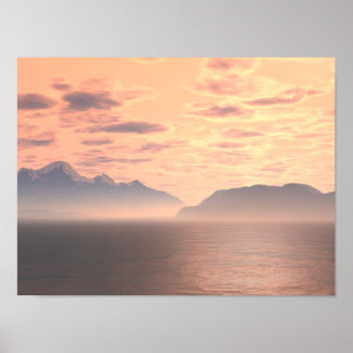 Lake Sunset 3 Original Art by Judi Suni Hall Poster