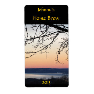 Lake Sunset Beer Label
