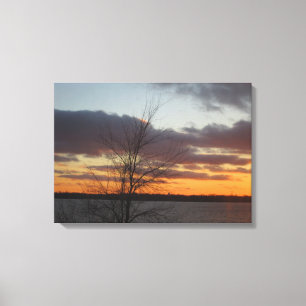 Lake Sunset Canvas - 23.17" x 16.50" Print