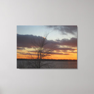 Lake Sunset Canvas - 33.70" x 24" Print