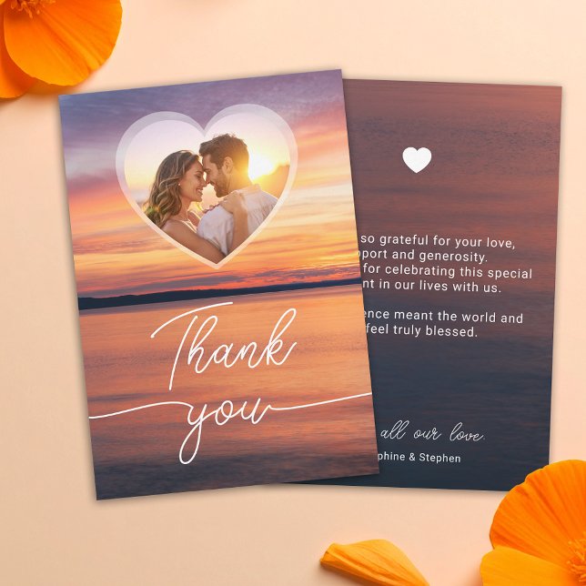 Lake Sunset Custom Heart Photo Template Wedding (Creator Uploaded)