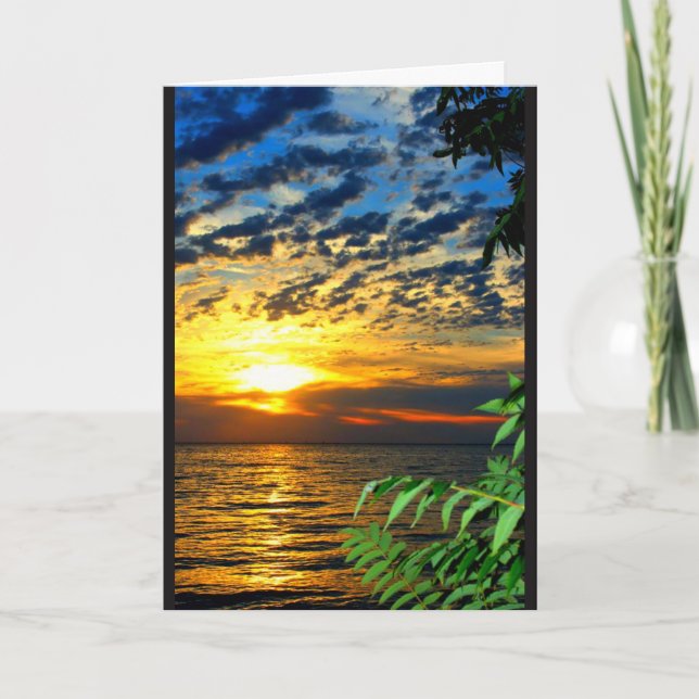 Lake Sunset Get Well Soon Card (Front)