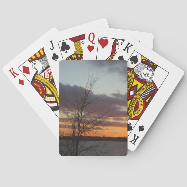 Lake Sunset Playing Cards (Back)