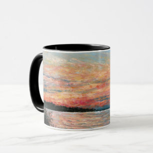 Lake Sunset Shore Art Mug