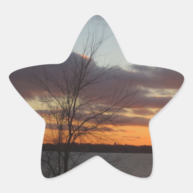 Lake Sunset Stickers - Set of 20 (Front)