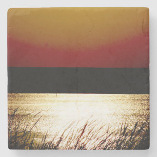 Lake Sunset Stone Coaster