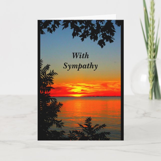 Lake Sunset Sympathy Card (Front)