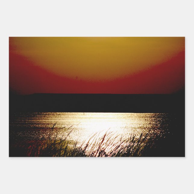 Lake Sunset wrapping paper (Front)