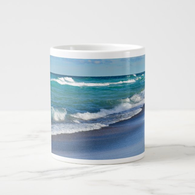 Lake Superior 12 Mile Beach Large Coffee Mug (Front)