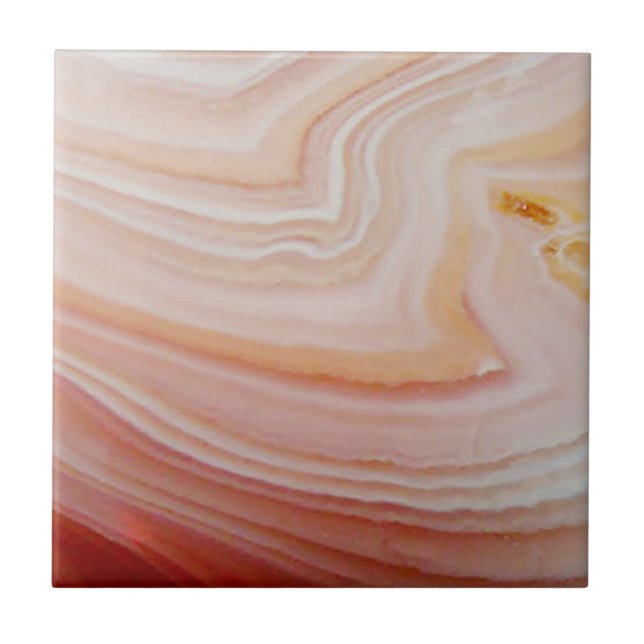 Lake Superior Agate Designer Ceramic Tile (Front)