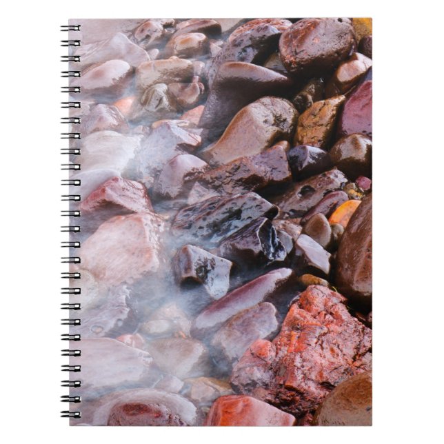 Lake Superior Beach Stones Under Water Notebook (Front)