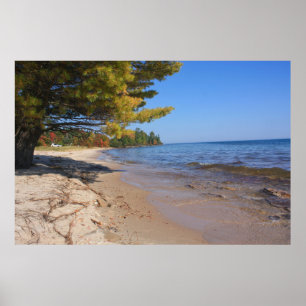 Lake Superior, Brunette Park in Autumn Poster
