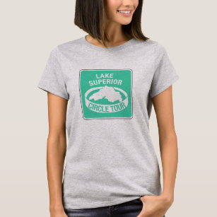 Lake Superior Circle Tour, Traffic Sign, USA T-Shirt