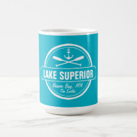 Lake Superior, custom town, name, anchor, paddles