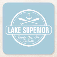 Lake Superior, custom town, name, anchor, paddles