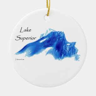 Lake Superior InDepth Ceramic Tree Decoration