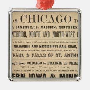 Lake Superior Iowa and Minnesota Advertisement Metal Tree Decoration