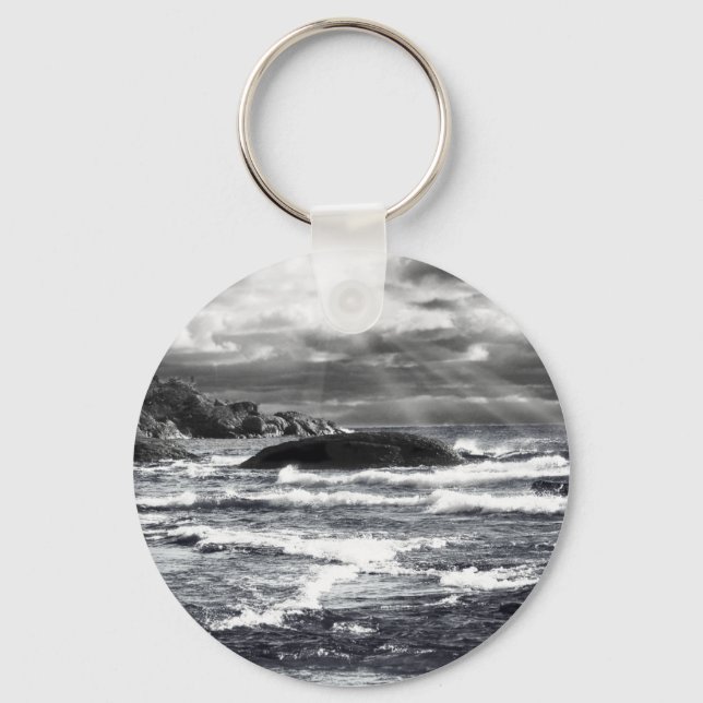 Lake Superior Lightrays Key Ring (Front)