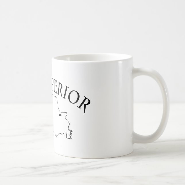 Lake Superior Map Coffee Mug (Right)