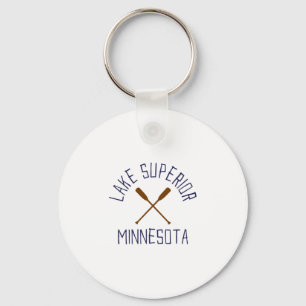 Lake Superior Minnesota Outdoors Vintage Key Ring