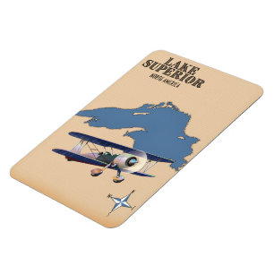 Lake Superior North America map Magnet