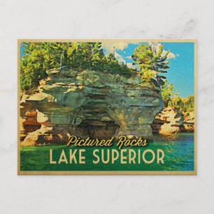 Lake Superior Pictured Rocks Postcard