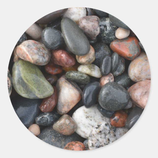 Lake Superior Rocks Classic Round Sticker (Front)