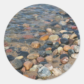Lake Superior Rocks Classic Round Sticker