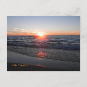 lake superior shore postcard
