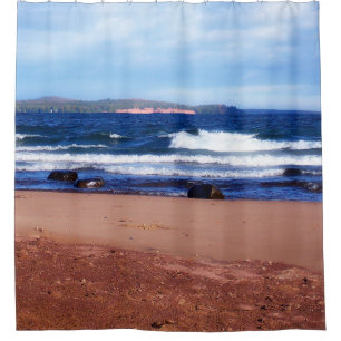 Lake Superior Shoreline Shower Curtain