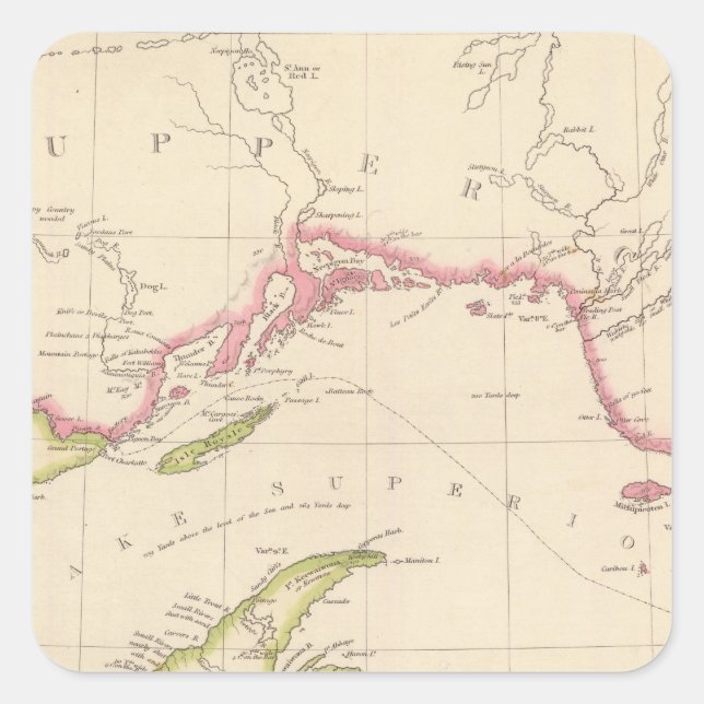 Lake Superior Square Sticker (Front)