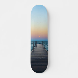 Lake Superior Sunset at the Dock Skateboard