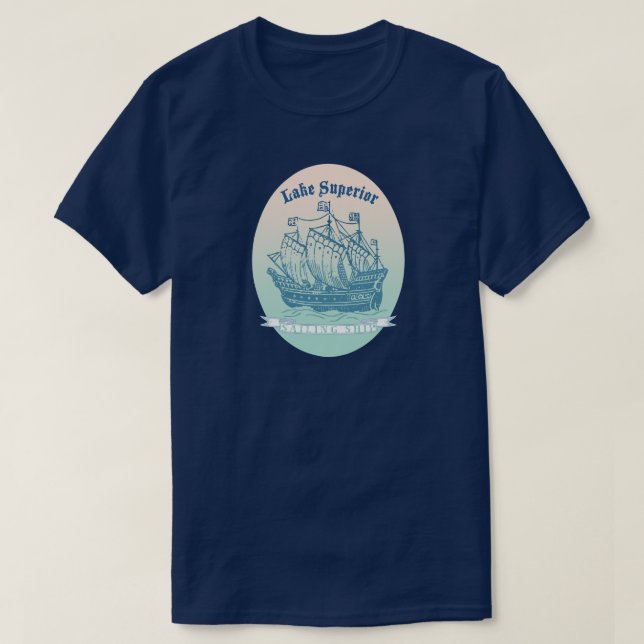 Lake Superior Tall Ships for Travel Novelty Shops T-Shirt (Design Front)