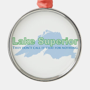 Lake Superior; They don't call it that for nothing Metal Tree Decoration