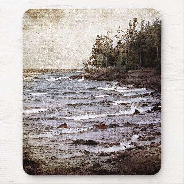 Lake Superior Waves Mouse Mat (Front)