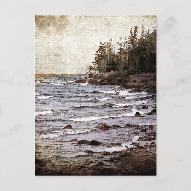 Lake Superior Waves Postcard (Front)