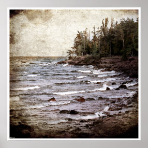 Lake Superior Waves Poster