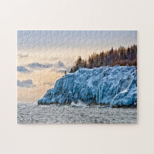 Lake Superior's Frozen Shore Minnesota Jigsaw Puzzle (Horizontal)