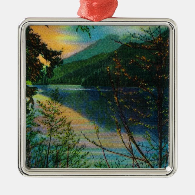 Lake Sutherland new Port Angeles, WA Metal Tree Decoration (Front)
